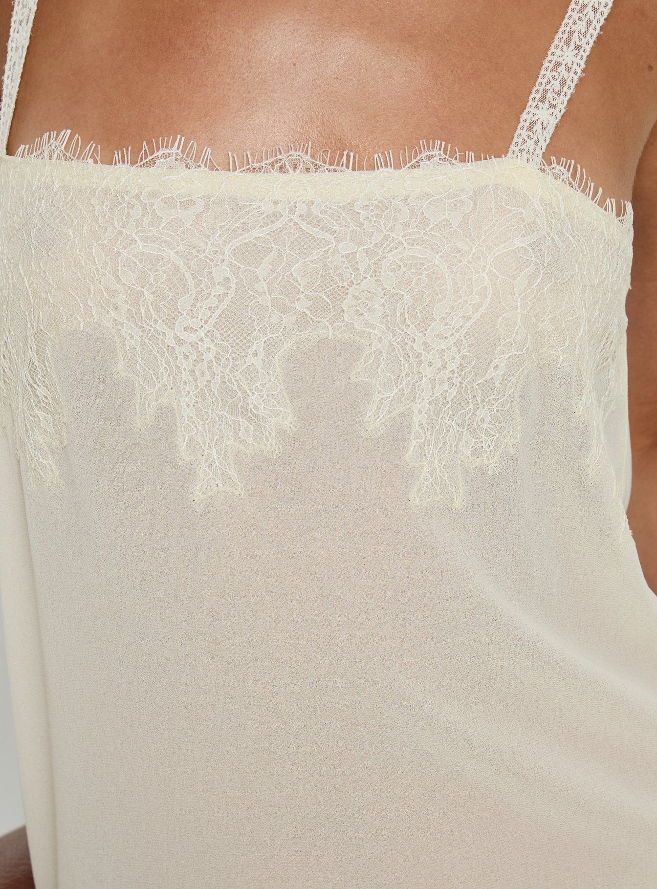 Glacial Sheer Maxi Dress Butter