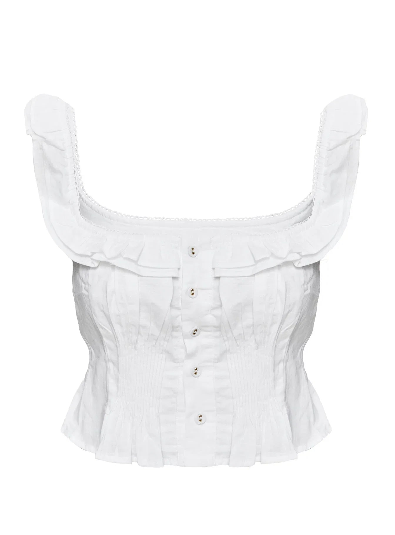 Isadoria Frill Top White