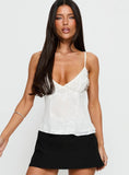 Roselea Beaded Cami Top White